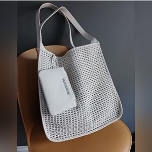 Simon Miller Banyan Woven Tote Bag With Attachable Cosmetic Bah